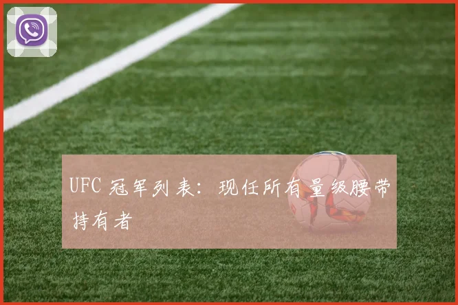 UFC 冠军列表：现任所有量级腰带持有者